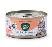 Natura Diet Adult & Senior Pollo y Salmón Paté Latas para Gatos 85 gr