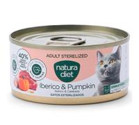 Natura Diet Adult Sterilized Ibérico y Calabaza Paté Latas para Gatos 85 gr
