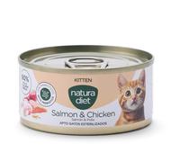 Natura Diet Kitten Salmón y Pollo Paté Latas para Gatitos 12 x 85 gr