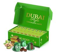 Natura Lifestyle Dubai Style Pistacho Chocolate Café - 80 cápsulas de café aromatizadas compatibles con máquinas Nespresso - Inspiración oriental - Cremoso con notas de chocolate y avellanas