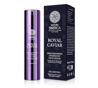 Natura Siberica Royal Caviar Crema de Noche Facial Reparadora e Hidratante Profunda con Ácido Hialurónico y Caviar, Crema Facial Antiedad para Mujer, Ayuda a Suavizar Arrugas, 50 ml
