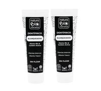 NaturaBIO Cosmetics - Pack 2 Pastas de Dientes Blanqueadora con Menta Bio & Carbón Activo, 2x75ml