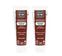 NaturaBIO Cosmetics - PACK PROMO 2 Pastas de Dientes Frescor Suave con Coco y Aloe Vera BIO, Sin Flúor, 2x75 ml