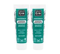 NaturaBIO Cosmetics - PACK PROMO 2 Pastas de Dientes Sin Flúor Sonrisa Radiante Dientes Blancos Sabor Menta, 75 ml, Pasta de Dientes Vegana con Certificación Cosmo Organic