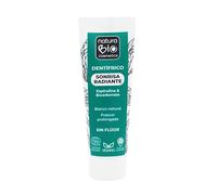NaturaBIO Cosmetics, Pasta de Dientes Sin Flúor Sonrisa Radiante Dientes Blancos Sabor Menta, 75 ml, Pasta de Dientes Vegana con Certificación Cosmo Organic