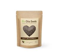 Naturacereal Semillas de Chía Bio 500g - Pura calidad de Paraguay - Veganas, sin gluten, ricas en fibra - Ricas en Omega-3 y proteína vegetal - Superalimento para batidos, muesli y repostería