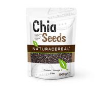 NATURACEREAL Semillas de Chia Calidad Premium 1.000g - | Chia significa FUERZA en el idioma Maya | Alto contenido de Fibras | Proteinas | Ácidos grasos Omega-3 | Antioxidantes | Vegano | Sin Gluten |