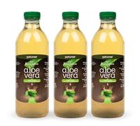 NATURAE - Jugo de Aloe Vera con Manzana - Refrescante y digestivo - Ecológico - Pack de 3 Botellas de 1L - Fabricado en España