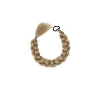Natural 2 extensiones de cola de caballo trenzadas largas y rectas con banda elástica sintética. Aspecto perfecto(27-613)
