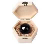Natural 2 "Rose Quartz Healing Crystal Gemstone Sphere Balls Reiki Meditaion Energy Ball para Charkra Decoración del hogar con caja de regalo de madera