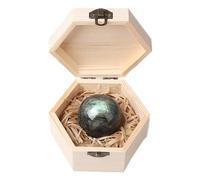 Natural 2 "Rose Quartz Healing Crystal Gemstone Sphere Balls Reiki Meditaion Energy Ball para Charkra Decoración del hogar con caja de regalo de madera