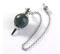 Natural 7 Chakra Agates Indios Crystal Reiki Dowsing Energy Healing Ball Pendulum Con Chakra Beads Joyería de moda-Agates de la India