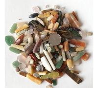 Natural 7 Siete Color Cristal Cuarzo Cuarzo Grava Piedra Piedra Decoración para el hogar Buddhist Minerals Jardín Flower Pot Modelo Fengshui-50 gramos