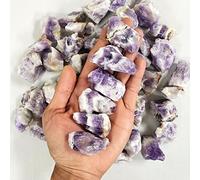 Natural A Granel Crudo Chevron Amatista Cristal Difuso Piedra Mineral Espécimen Decoración Del Hogar,50g (2-3 Piezas)