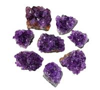 Natural Amethyst Cluster - Raw Amethyst Crystal Geode - Energy Healing Stones for Home Decor, Spiritual Growth & Meditation - Raw Purple Amethyst Crystals for Sale(50-60G)