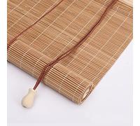 Natural Bamboo Roller Blind,Blackout Bamboo Roman Shades,Light Filtering Wooden Roller Shutters,Custom Room Darkening Roller Bamboo Blinds for Windows,Doors,Porch (W110xH130cm/43x51in)