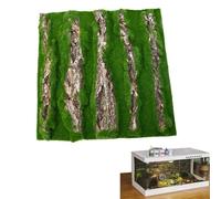 Natural Bark Backdrop | Reptile Cork Terrarium Background | Lizard Habitat Bark Backdrop | Artificial Moss | Reptile Habitat Decor for Gecko, Lizard, Tortoise, Frog and Chameleon