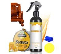 Natural Beeswax Care Spray and Restorer, Micro-molecularized Beeswax Spray Furniture Polish for Wood, 120ML/4Oz (Set A)