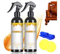 Natural Beeswax Care Spray and Restorer, Micro-molecularized Beeswax Spray Furniture Polish for Wood, 120ML/4Oz (2PCS)