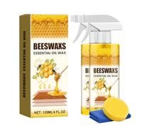 Natural Beeswax Essential Oil Wax, Deep Wood Care & Polish for Furniture, Tables, Cabinets, Chairs, Floors - Easy Spray Application for Home Use (2pcs)
