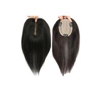 Natural Black Human Hair Toppers for Women,10x12 cm Hand Made Silk Base Clip In Hairpiece,Add Volume Aspecto natural(8 inches)