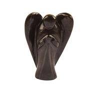 Natural Black Tanzanite Stone Reiki Carved Spiritual Gemstone Guardian Pocket Angel Statue Ornament Decoration " 2 inches approx -