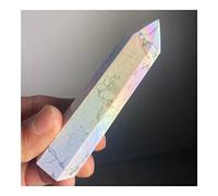 Natural Blanco Turquesa Rainbow Halo Crystal Tower Natural Crystal Wand Natural Crystal Reiki Healing Piedras de chakra sanador(3PC)