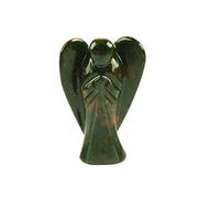 Natural BloodStone Stone Reiki Carved Spiritual Gemstone Guardian Pocket Angel Statue Ornament Decoration " 2 inches approx -