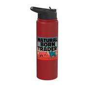 Natural Born Trader Analista de acciones Comercio de Stainless Steel Insulated Water Bottle