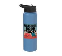 Natural Born Trader Analista de acciones Comercio de Stainless Steel Insulated Water Bottle