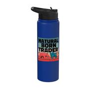 Natural Born Trader Analista de acciones Comercio de Stainless Steel Insulated Water Bottle