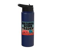 Natural Born Trader Analista de acciones Comercio de Stainless Steel Insulated Water Bottle