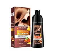 Natural Brown Hair Colour Shampoo 400 ml, Chestnut Brown, Instant Hair Dye Shampoo 3 in 1, for Grey Hair, Shampooing Teinture Cheveux Brun, Tinte para el cabello con aceite de argán (CHESTNUT)