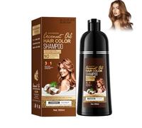 Natural Brown Hair Colour Shampoo 400 ml, Chestnut Brown, Instant Hair Dye Shampoo 3 in 1, Shampooing Teinture Cheveux Brun, Tinte para el cabello con aceite de argán Champú de color (CHESTNUT)