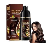 Natural Brown Hair Colour Shampoo 500 ml, Chestnut Brown, Instant Hair Dye Shampoo 3 in 1, Shampooing Teinture Cheveux Brun, Tinte para el cabello con aceite de argán Champú de color (CHESTNUT)