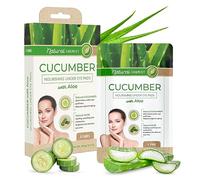 Natural Chemist Parches coreanos para ojos con pepino y aloe para ojeras e hinchazón, almohadillas antienvejecimiento, refrescantes y relajantes, sin crueldad animal K Beauty Care D