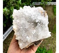 Natural Clear Rock Cuarzo Crystal Chrysanthemum Cluster Blanco Crystal Point Geode Reiki Healing Home Decor Regalo-1 kilogramo_7.5-15mm
