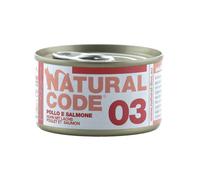 Natural Code 03 - Alimento húmedo para gato - Pollo y salmón - Cantidad: 24 x 85 g