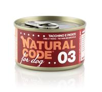 Natural Code 03 - Alimento húmedo para perro - Pavo y patata - Cantidad: 24 x 90 g