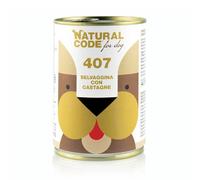 Natural Code 407 - Alimento húmedo sin cereales para perro - Carne de caza y castañas - Cantidad: 400 g