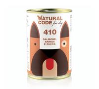 Natural Code 410 - Alimento húmedo sin cereales para perro - Salmón, arenque y calabaza - Cantidad: 400 g