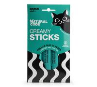 Natural Code Creamy - Snack líquido de pollo y aceite de pescado para gato - Cantidad: 4 x 14 g