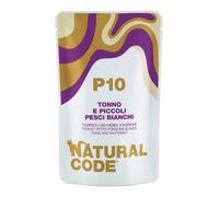 Natural Code P10 - Alimento húmedo para Gato - Atún y pescado blanco - Cantidad: 24 x 70 g