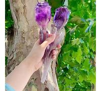 Natural Colorful Fluorite Flower Crystal Stone Hand Carved Ornament Love As Gift,Fluorita1PC