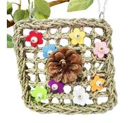 Natural Colorful Parakeet, Bird Toys, 9.06x7.09x1.18 Inches with Climbing Swing Foraging Accessories, Fun Playground Cage Decor for Training, Small Pets, Outdoor Aviary, Home Use