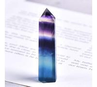 Natural Crystal Colored fluorite Point Stone Hexagonal Prisms 40-80mm Obelisk Wand Treatment Stone DIY Gift 1PC-Colored fluorite_71-80mm