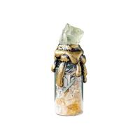 Natural Crystal Colorful Gravel Wish Bottle - Original Stone Drifting Bottle Ornaments(Citrinebottle7-8cm)