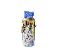 Natural Crystal Colorful Gravel Wish Bottle - Original Stone Drifting Bottle Ornaments(Lapislazurestonebottle7-8cm)