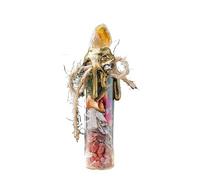 Natural Crystal Colorful Gravel Wish Bottle - Original Stone Drifting Bottle Ornaments(Redagatebottle10-11cm)