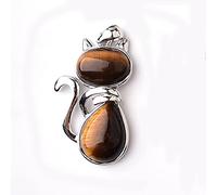 Natural Crystal Pendant Crystal Pendant Rose Quartz Malachite Pink Stone Agate For Women Mineral Jewelry-Tigers Eye